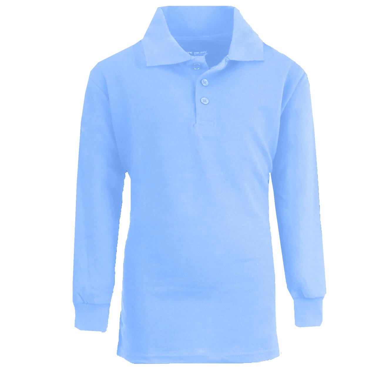 Galaxy by Harvic Long Sleeve Boy's School Uniform Pique Polo Shirt